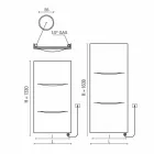 Vertikální elektrický radiátor v moderním ocelovém designu do 1000 W - řez Viadurini