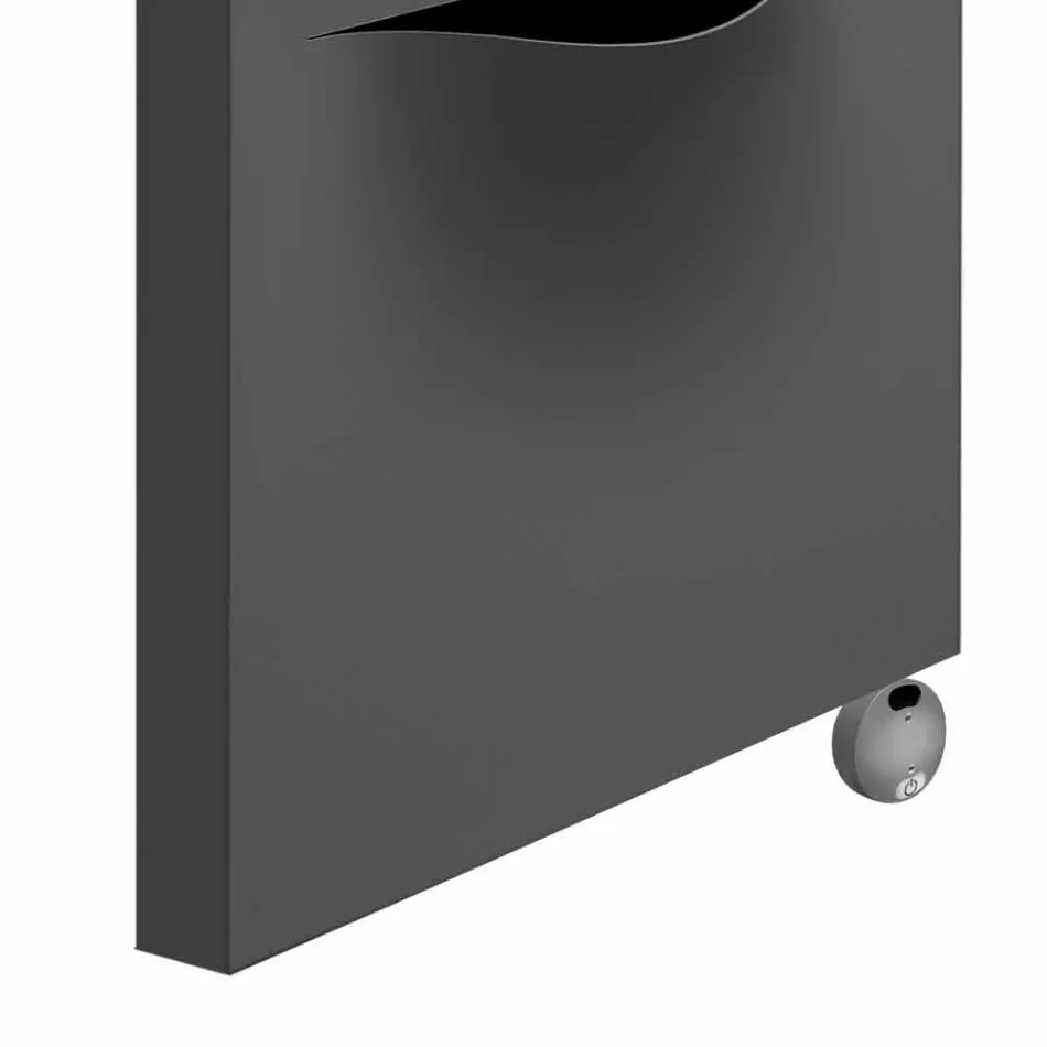 Vertikální elektrický radiátor v moderním ocelovém designu do 1000 W - řez Viadurini