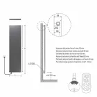 Vertikální elektrický radiátor s minimálním designem Šedá břidlice šedá 700 W - led Viadurini