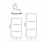 Vertikální hydraulický radiátor s moderním ocelovým designem do 850 W - řez Viadurini