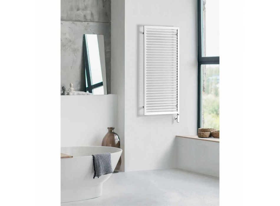 Elektrický radiátor na ručníky z bílé oceli - stín od Scirocco Viadurini
