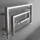 Chladič hydraulického chromované vyhřívané věšáky na ručníky Snake Scirocco H, design Viadurini