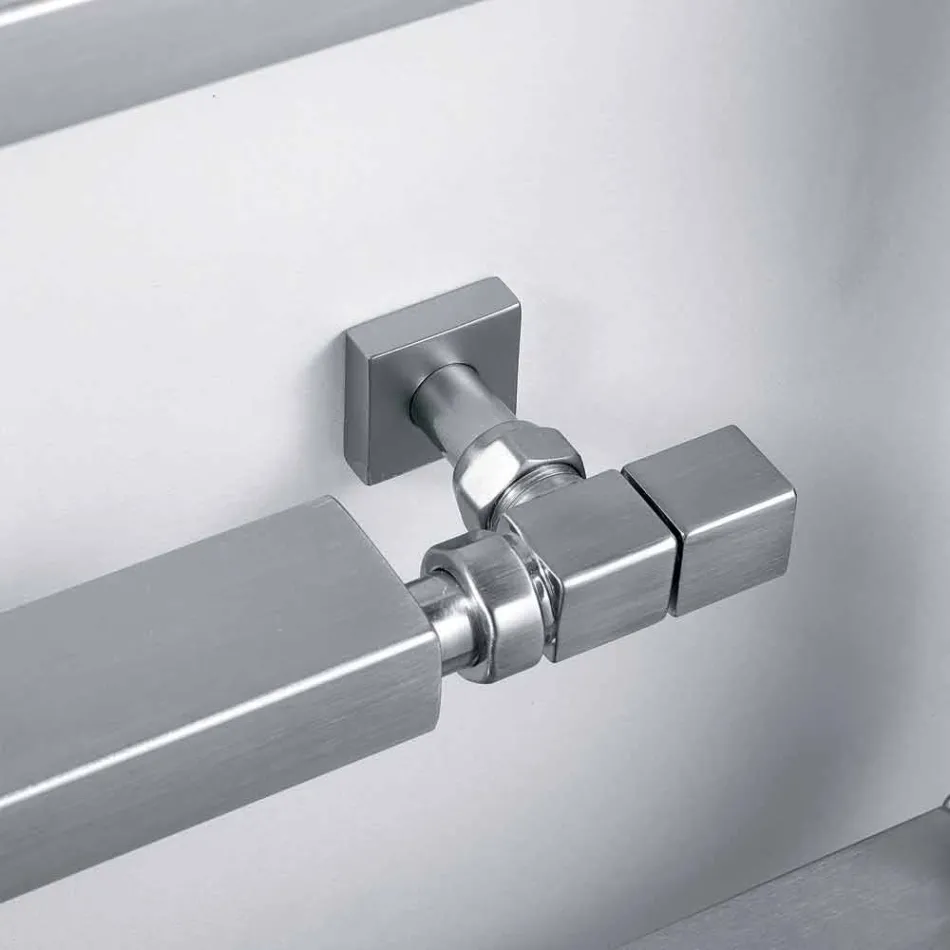 Chladič hydraulického chromované vyhřívané věšáky na ručníky Snake Scirocco H, design Viadurini