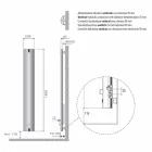 Design radiátoru Hliníkový nástěnný radiátor hydraulický 250 W - Stilus Viadurini