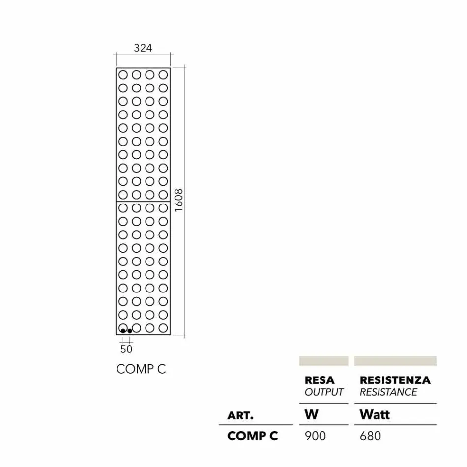Chladič hydraulické konstrukce Lego od Scirocco H Viadurini