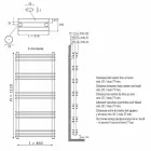 Vertikální nástěnný radiátor s moderním designem do 530 W - Police Viadurini