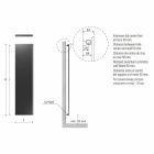 Vertikální designový radiátor z břidlicově šedé oceli do 626 W - led Viadurini