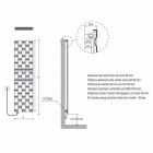 Vertikální nástěnný elektrický radiátor s moderním designem do 1000 W - vzduch Viadurini
