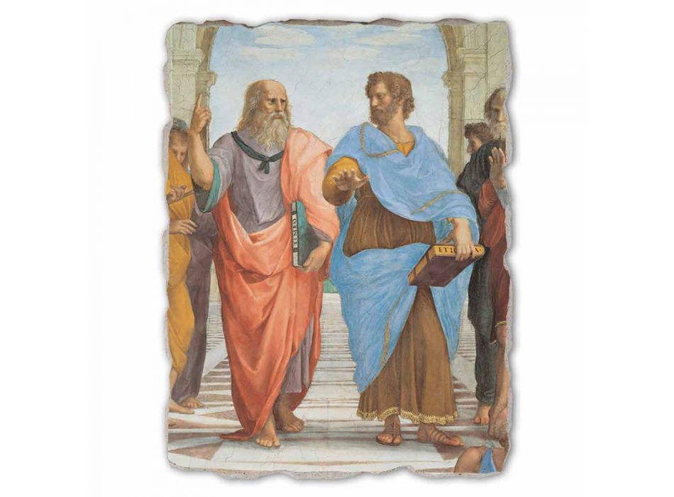 Raffaello Sanzio &quot;School of Athens&quot; část. Plato a Artistotele