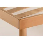 Základna postele Piazza e Mezzo celá z organického bukového dřeva Delta 120x190 cm - Delta Viadurini