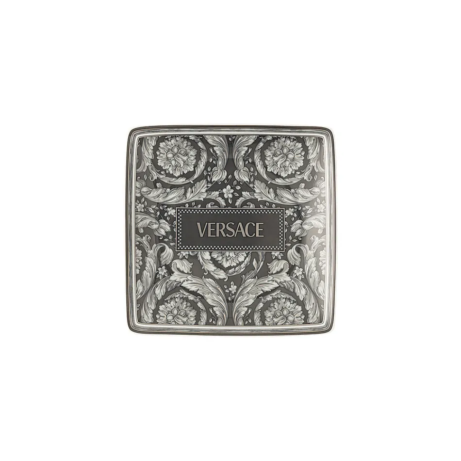 Rosenthal Versace 6 plochých čtvercových mís s logem Versace 90. léta Vintage – barokní Viadurini