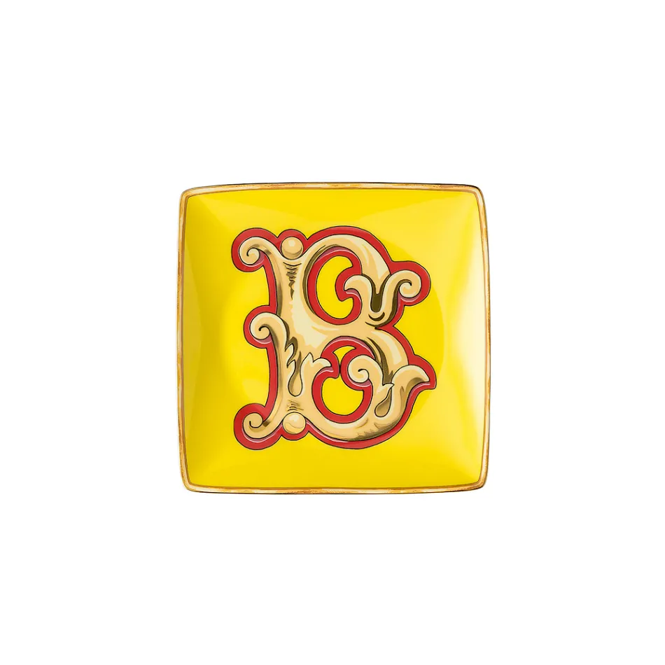 Rosenthal Versace Abeceda 6 plochých čtvercových porcelánových misek - Abeceda Viadurini