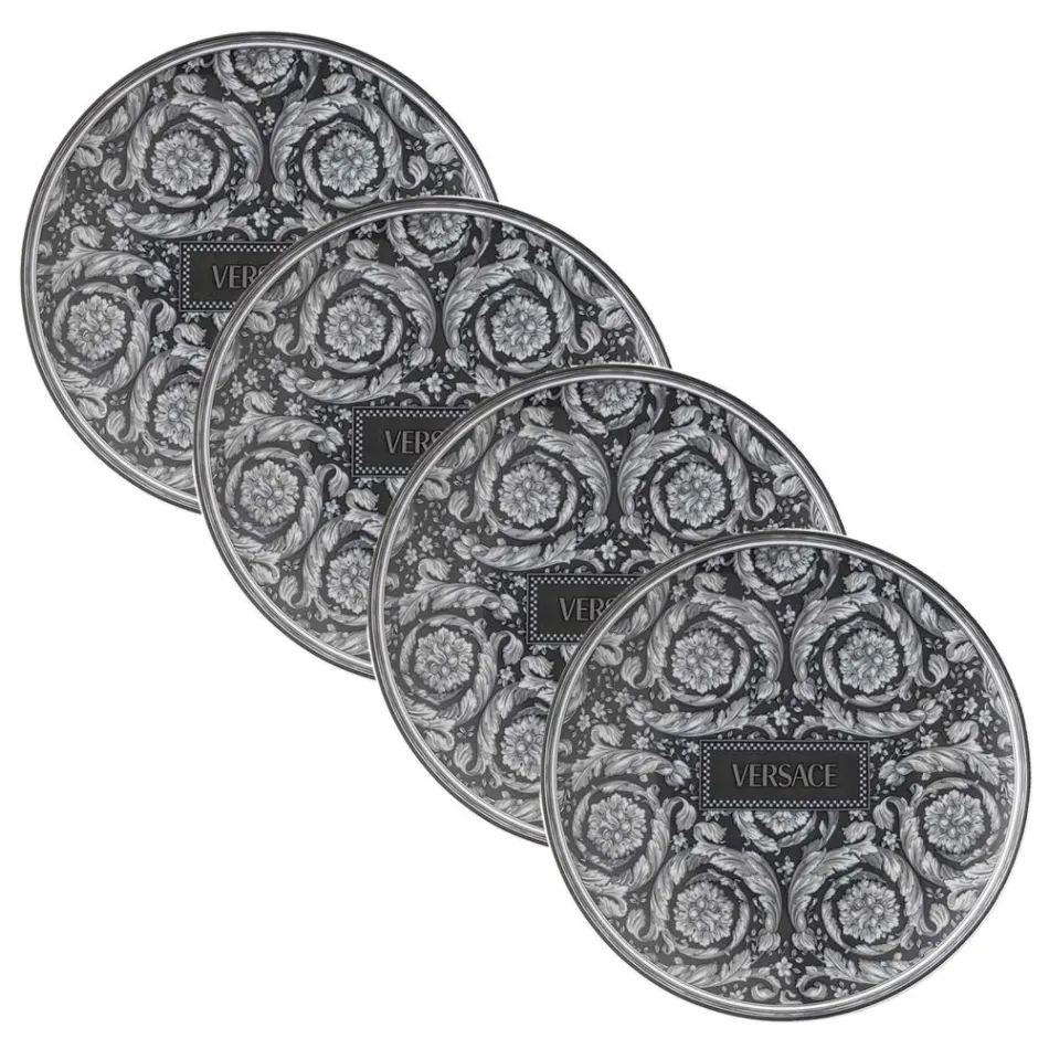 Rosenthal Versace Barocco 4 talíře na večeři průměr 17 cm v porcelánu - Barocco Viadurini