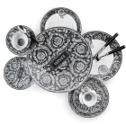 Rosenthal Versace Barocco 4 talíře na večeři průměr 17 cm v porcelánu - Barocco Viadurini