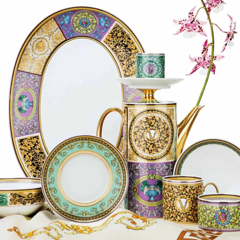 Rosenthal Versace Barocco Mosaic Zásuvný talíř Průměr 33 cm - Mozaika Viadurini