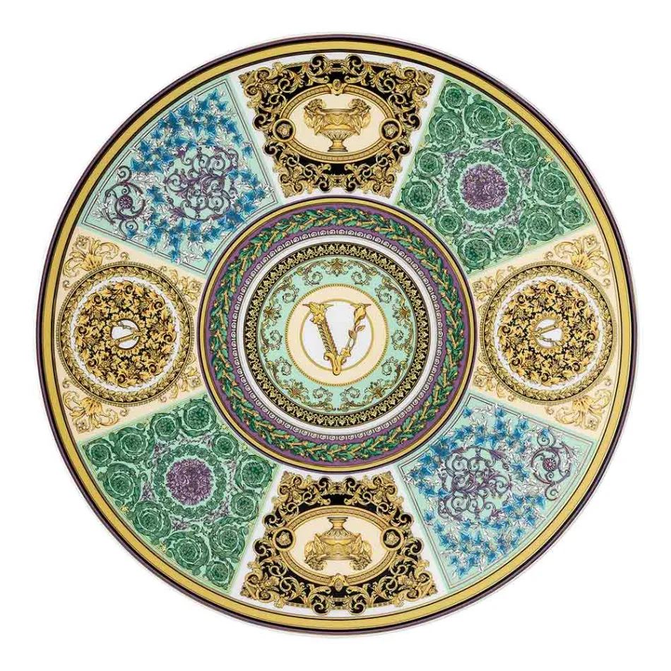 Rosenthal Versace Barocco Mosaic Zásuvný talíř Průměr 33 cm - Mozaika Viadurini