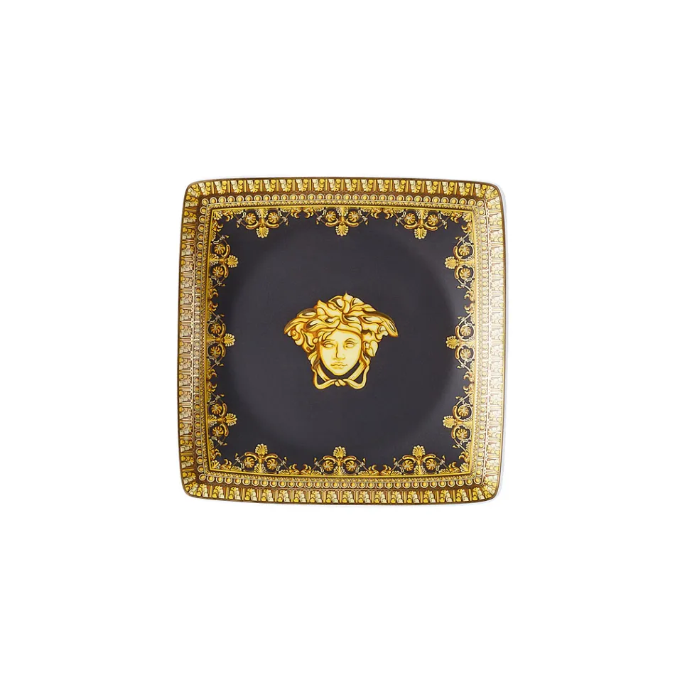 Rosenthal Versace I Love Baroque 6 plochých čtvercových porcelánových mís - barokní Viadurini