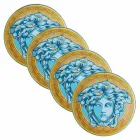Rosenthal Versace Medusa Amplified 4 talíře na večeři průměr 17 cm - Medusaamplifield Viadurini