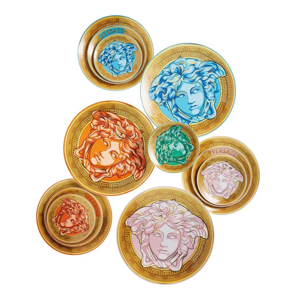Rosenthal Versace Medusa Amplified Place Card Plate Průměr 33 cm - Medusaamplifield Viadurini