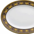 Rosenthal Versace Medusa Modrý ovál mísa 40cm porcelán Design Viadurini