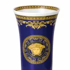 Rosenthal Versace Medusa Modrá váza moderního designu porcelánu 26cm Viadurini