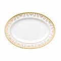 Rosenthal Versace Medusa Gala Gold 34 cm porcelán oválný talíř konstrukce