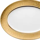 Rosenthal Versace Medusa Gala Gold 40 cm porcelán oválný talíř konstrukce Viadurini