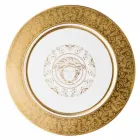 Rosenthal Versace Medusa Gala Gold Plate zástupný 33 cm porcelán Viadurini