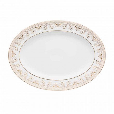 Rosenthal Versace Medusa Gala 34 cm porcelán oválný talíř konstrukce Viadurini