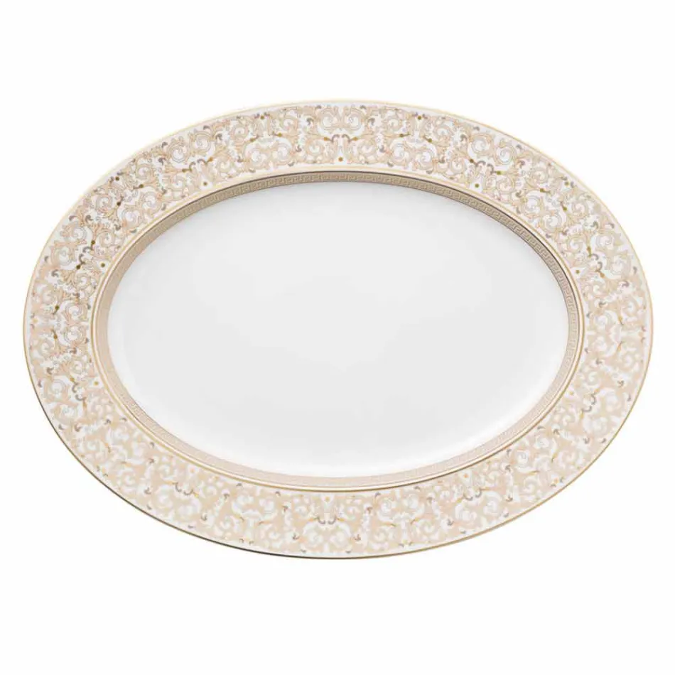 Rosenthal Versace Medusa Gala 40 cm porcelán oválný talíř konstrukce Viadurini