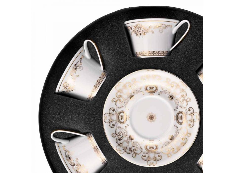 Rosenthal Versace Medusa Gala Poháry Porcelain Tea 6ks Viadurini