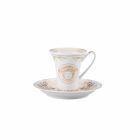 Rosenthal Versace Medusa Gala set 6 šálků espresso porcelánových kusů Viadurini