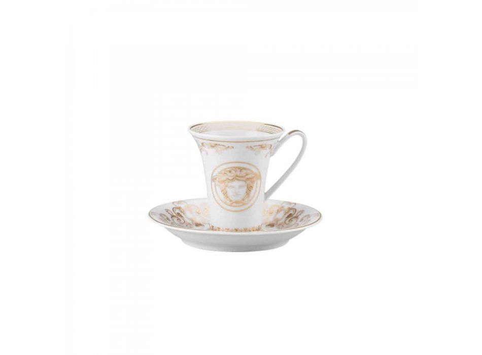 Rosenthal Versace Medusa Gala set 6 šálků espresso porcelánových kusů Viadurini