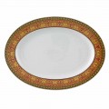 Rosenthal Versace Medusa Red oval konstrukce porcelánové misky