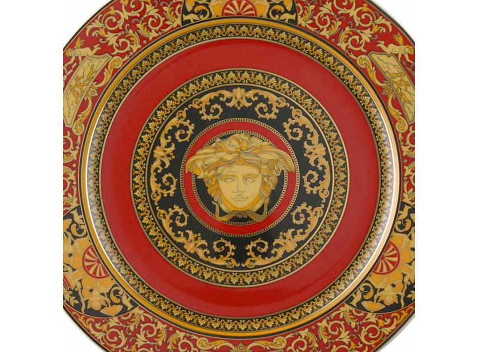 Rosenthal Versace Medusa Red Plate zástupný 30 cm porcelán Viadurini