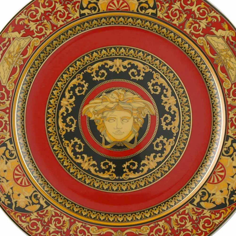 Rosenthal Versace Medusa Red Plate zástupný 30 cm porcelán Viadurini