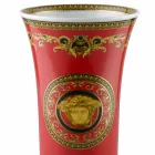 Rosenthal Versace Medusa Red Vase moderního designu porcelánu 34 cm Viadurini