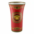 Rosenthal Versace Medusa Red Vase moderního designu porcelánu 34 cm Viadurini