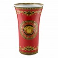 Rosenthal Versace Medusa Red Vase moderního designu porcelánu 34 cm