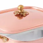 Pekáč a obdélníkové víko z ručně pocínované mědi 32x24 cm - Mariateresa Viadurini