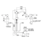 Klasická 3otvorová bidetová baterie s mosaznými pákami Made in Italy - Noriana Viadurini