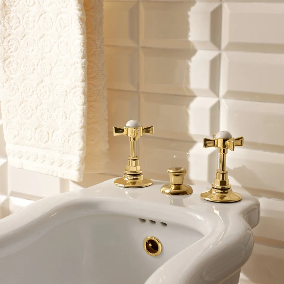 Vintage mosazné bidetové baterie s vnitřním dodáním Made in Italy – Katerina Viadurini