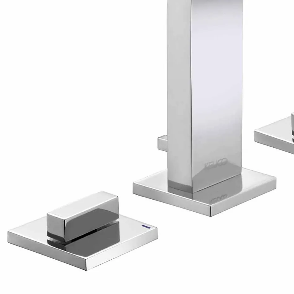 Umyvadlová baterie s moderním designem a 3 kovovými otvory - Etto Viadurini