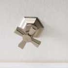 Nástěnná umyvadlová baterie Vintage Design z mosazi Made in Italy - Silvana Viadurini