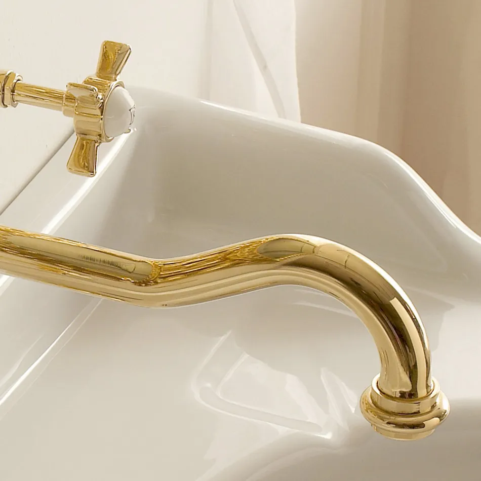 Designové a vintage nástěnné umyvadlové/dřezové baterie Made in Italy Viadurini