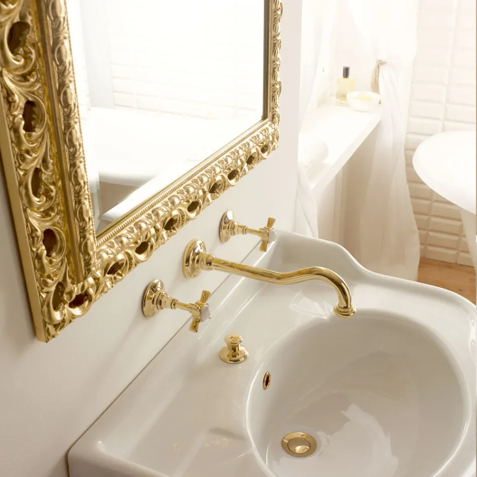 Designové a vintage nástěnné umyvadlové/dřezové baterie Made in Italy Viadurini