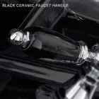 Podlahová vanová baterie s mosaznou ruční sprchou vyrobená v Itálii - Noriana Viadurini