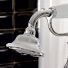 Podlahová vanová baterie s mosaznou ruční sprchou vyrobená v Itálii - Noriana Viadurini