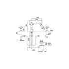 Vintage 3-otvorová bidetová baterie ve vintage mosazi Made in Italy - Ursula Viadurini