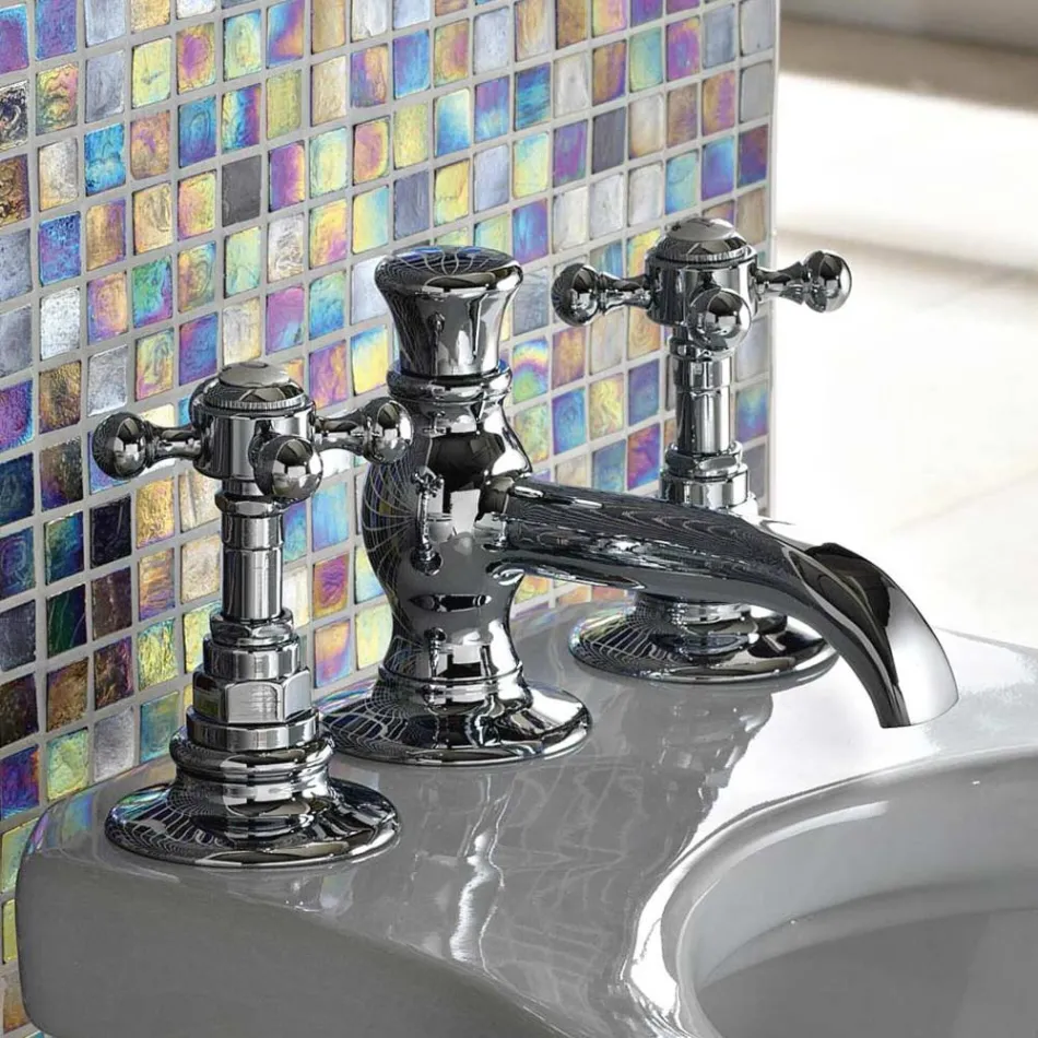 Vintage 3-otvorová mosazná bidetová baterie Made in Italy - Elisea Viadurini